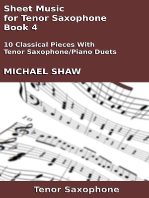 cover image of Sheet Music for Tenor Saxophone